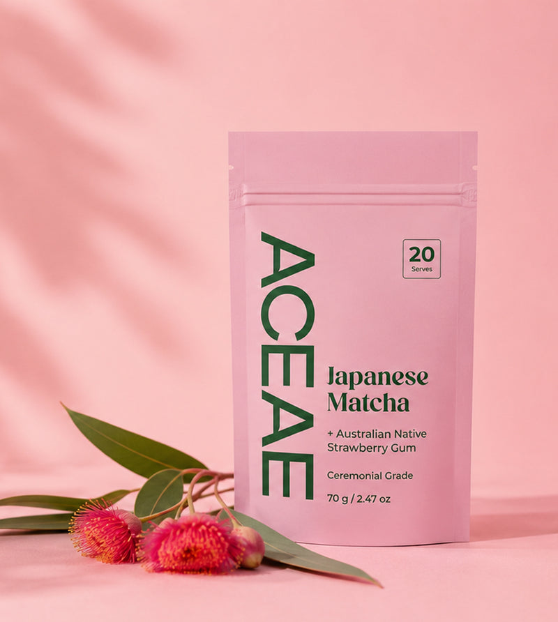 Japanese Matcha + Australian Native Strawberry Gum