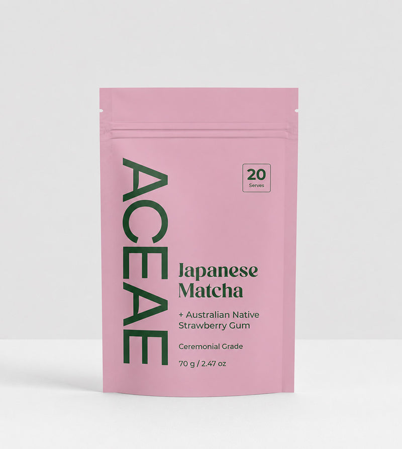Japanese Matcha + Australian Native Strawberry Gum